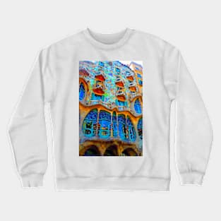 Casa Batllo Barcelona Spain Crewneck Sweatshirt